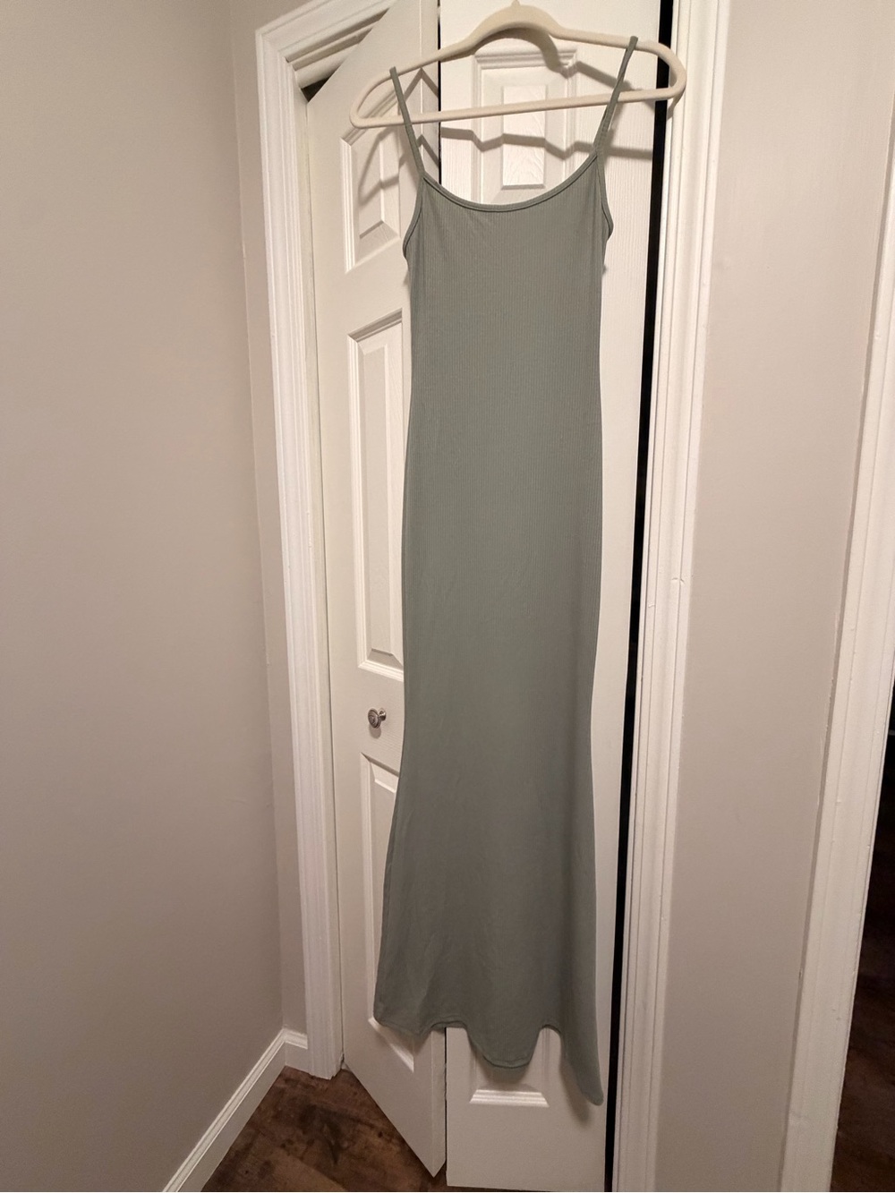 Signature 8 Studio 79 Sage Green Ribbed Maxi Dress